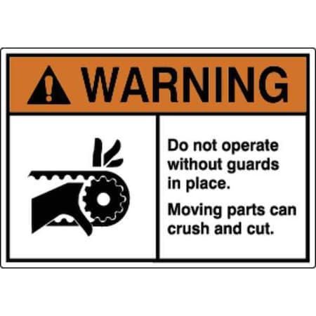 Zoro Select Label, Machine/Equipment, 3-1/2 in. H, PK5, HWL-535-720-5PK HWL-535-720-5PK