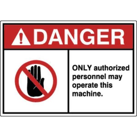 Zoro Select Label, Machine/Equipment, 3-1/2 in. H, PK5, HWL-535-741-5PK HWL-535-741-5PK