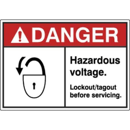 Zoro Select Label, Electrical Hazard, 3-1/2 in. H, PK5, HWL-535-705-5PK HWL-535-705-5PK