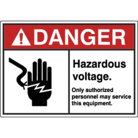 Zoro Select Label, Electrical Hazard, 3-1/2 in. H, PK5, HWL-535-709-5PK HWL-535-709-5PK