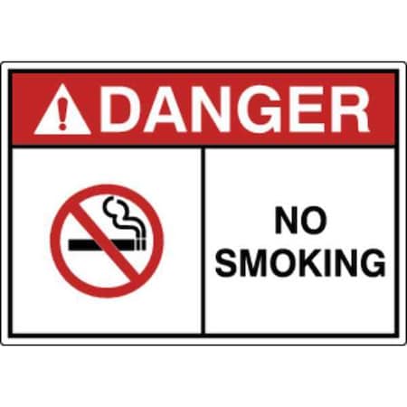Zoro Select Label, Safety, Danger No Smoking, PK5 HWL-535-780-5PK