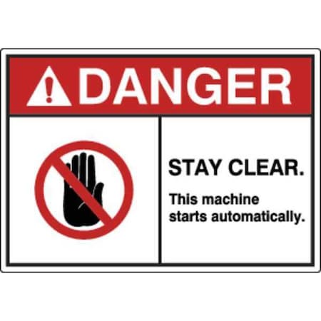 Zoro Select Label, Machine/Equipment, 3-1/2 in. H, PK5, HWL-535-740-5PK HWL-535-740-5PK