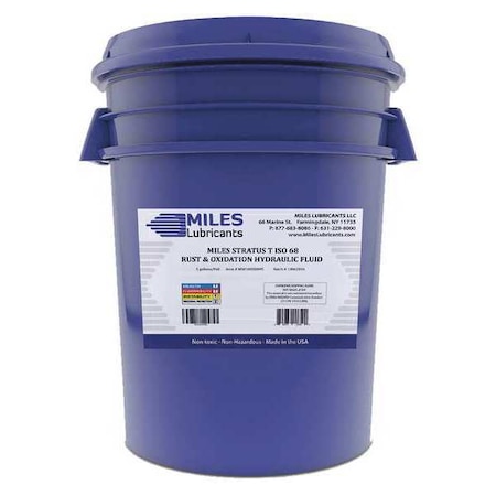 Miles Lubricants 5 gal R&O Oil Pail 68 ISO Viscosity, 20W SAE, Amber M0010020095
