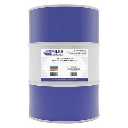 Miles Lubricants 55 gal Gear Oil Drum 68 ISO Viscosity, 80W SAE, Amber M00600101