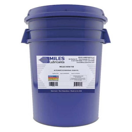 Miles Lubricants 5 gal Gear Oil Pail Not Specified ISO Viscosity, Not Specified SAE, Yellow M00600603
