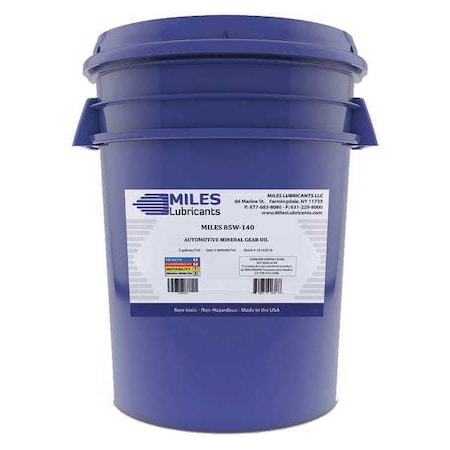 Miles Lubricants 5 gal Gear Oil Pail Yellow M00600703