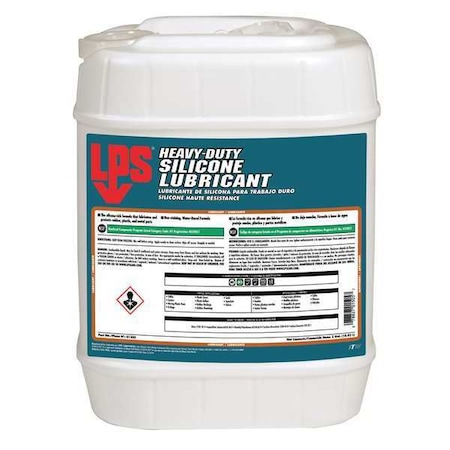 Lps Silicone Lubricant, 5 gal., Pail, Silicone, White 01505