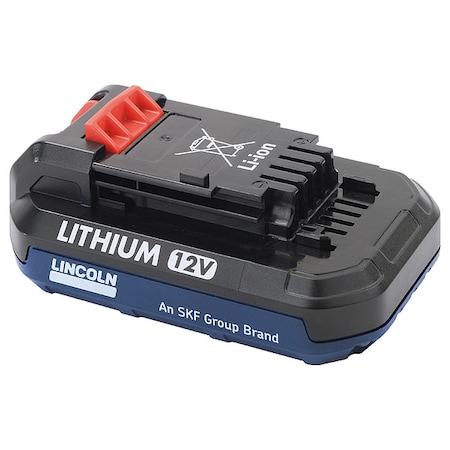 Lincoln Industrial Battery, 12V, ABS/Steel/Copper/Lithium 1261