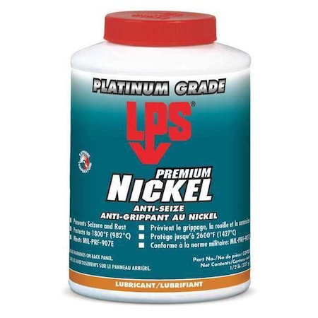 Lps Nickel Anti-Seize, Jar, 8 oz. Net Weight 03908