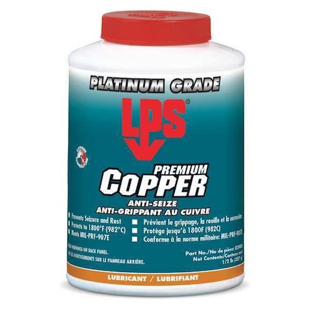 Lps Copper Anti-Seize, Jar, 8 oz. Net Weight 02908