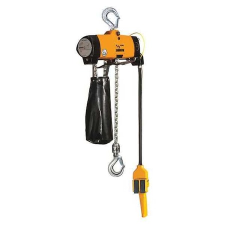 Harrington Air Chain Hoist, Pendant, 1000 lb., 20 ft. TCL500P-20