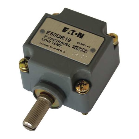 Eaton Cutler-Hammer Lmt Swtch Hd, Rtry Lvr, Sd, .63 In, 3 in.-lb E50DR19