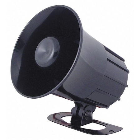 Speco Technologies PA Speaker, Siren, Pulse, 6 to 12V DC, 120 dB, ABS Plastic, Black, Pivot/Swivel Mount SA4P