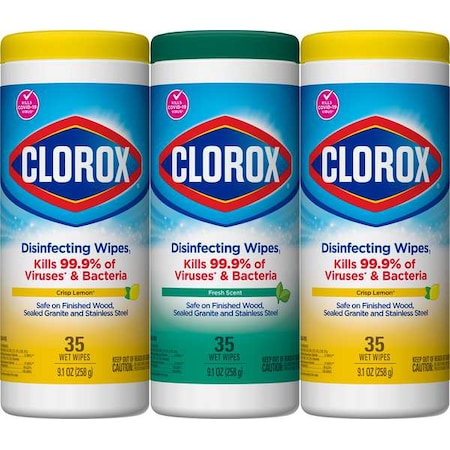 Clorox Disinfecting Wipes, Canister, PK5 30112
