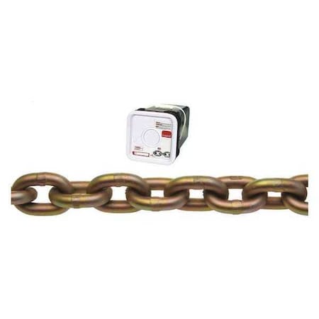 Campbell Chain & Fittings 3/8" Grade 70 Transport Chain, Yellow Chromate, 45' per Square Pail T0510626
