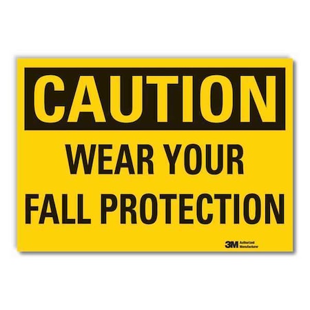 Lyle Fall  Caution Reflective Label, 3 1/2 in Height, 5 in Width, Reflective Sheeting, English LCU3-0303-RD_5x3.5