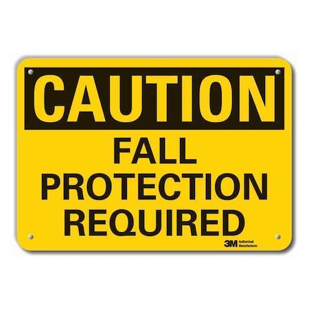 Lyle Caution Sign, 10" W, 7" H, 0.055" Thick, LCU3-0292-NP_10x7 LCU3-0292-NP_10x7