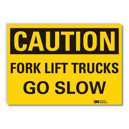 Lyle Lift Truck Traffic Caution Reflective Label, 5 in H, 7 in W, LCU3-0294-RD_7x5 LCU3-0294-RD_7x5