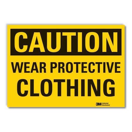 Lyle Caution Sign, 5 in. H, Vinyl, LCU3-0296-RD_7x5 LCU3-0296-RD_7x5