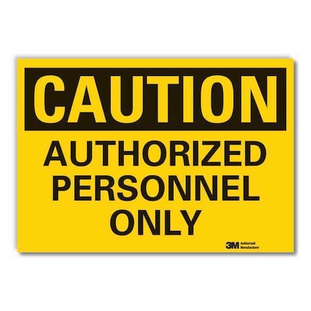 Lyle Caution Sign, 3-1/2 in. H, Vinyl, LCU3-0299-RD_5x3.5 LCU3-0299-RD_5x3.5