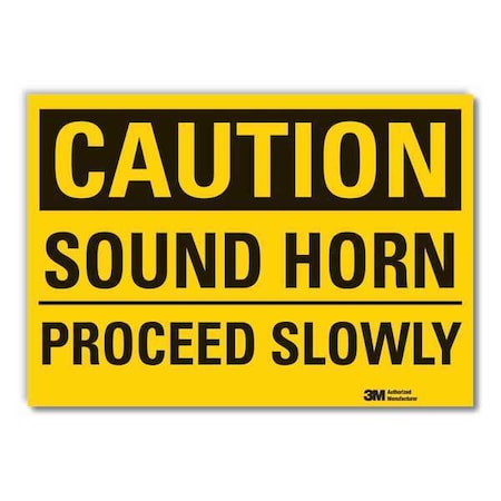 Lyle Caution Sign, 10 in H, 14 in W, Reflective Sheeting, Horizontal Rectangle, LCU3-0301-RD_14x10 LCU3-0301-RD_14x10