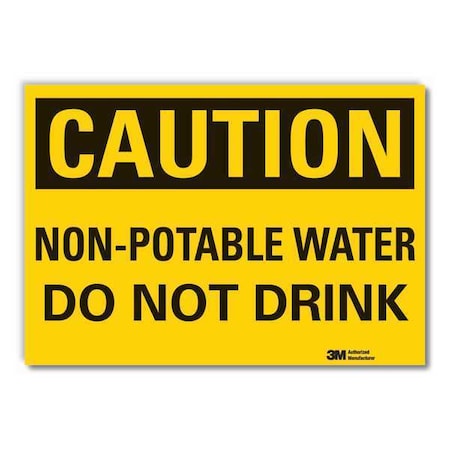 Lyle Caution, Non-Potable Water Do Not Drink, 5 in W x 3 1/2 in H, , LCU3-0325-RD_5x3.5 LCU3-0325-RD_5x3.5