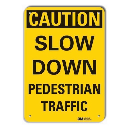 Lyle Caution Sign, 10 in H, 14 in W, Aluminum, Horizontal Rectangle, English, LCU3-0313-RA_14x10 LCU3-0313-RA_14x10