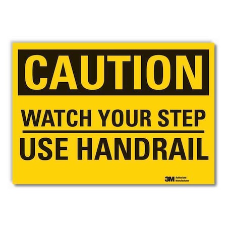 Lyle Caution Sign, 7 in H, 10 in W, Reflective Sheeting, Vertical Rectangle, English, LCU3-0318-RD_10x7 LCU3-0318-RD_10x7