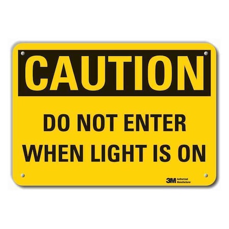 Lyle Reflective  Personal Safety Caution Sign, 10 in Height, 14 in Width, Aluminum, Horizontal Rectangle LCU3-0320-RA_14x10