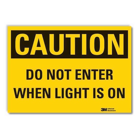 Lyle Caution Sign, 10 in H, 14 in W, Non-PVC Polymer, Horizontal Rectangle, English, LCU3-0320-ED_14x10 LCU3-0320-ED_14x10