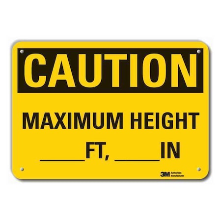 Lyle Caution, Maximum Height _ft _in, 14 in W x 10 in H, , Aluminum, LCU3-0321-RA_14x10 LCU3-0321-RA_14x10