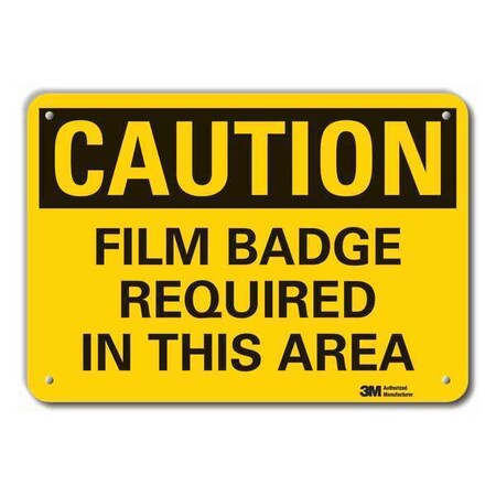 Lyle Caution Sign, 7 in H, 10 in W, Plastic, Vertical Rectangle, LCU3-0340-NP_10x7 LCU3-0340-NP_10x7