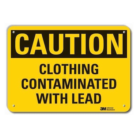Lyle Caution Sign, 7 in H, 10 in W, Plastic, Vertical Rectangle, English, LCU3-0332-NP_10x7 LCU3-0332-NP_10x7