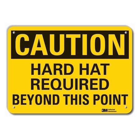 Lyle Caution Sign, 10 in. H, Aluminum LCU3-0357-RA_14x10