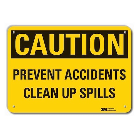 Lyle Caution Sign, 10 in H, 14 in W, Plastic, Horizontal Rectangle, English, LCU3-0345-NP_14x10 LCU3-0345-NP_14x10