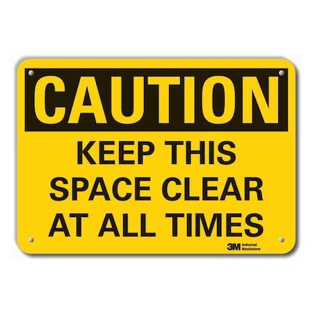 Lyle Caution Sign, 10 in H, 14 in W, Plastic, Horizontal Rectangle, English, LCU3-0348-NP_14x10 LCU3-0348-NP_14x10