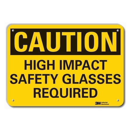Lyle Caution Sign, 10" W, 7" H, 0.055" Thick, LCU3-0353-NP_10x7 LCU3-0353-NP_10x7