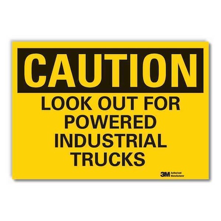 Lyle Caution Sign, 14"W, 10" H, 0.004" Thickness, LCU3-0374-ED_14x10 LCU3-0374-ED_14x10