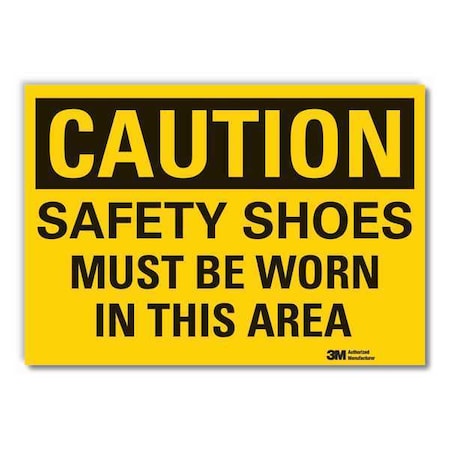 Lyle Caution Sign, 10" W, 7" H, 0.004" Thickness, LCU3-0375-ED_10x7 LCU3-0375-ED_10x7