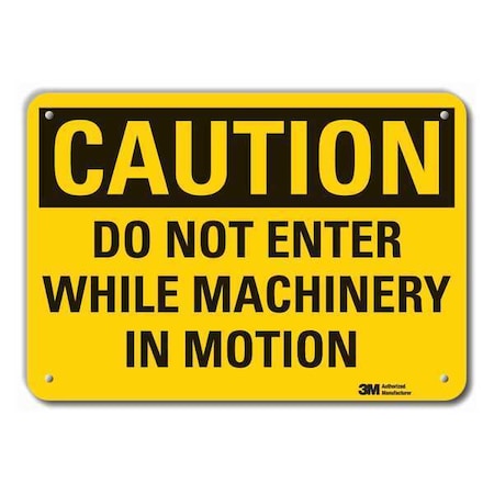 Lyle Caution Sign, 10 in. H, Alum, Do Not Enter, 10 in Height, 14 in Width, Aluminum, Horizontal Rectangle LCU3-0371-RA_14x10