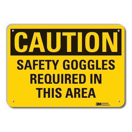 Lyle Reflective  Eye  Caution Sign, 10 in Height, 14 in Width, Aluminum, Horizontal Rectangle, English LCU3-0364-RA_14x10