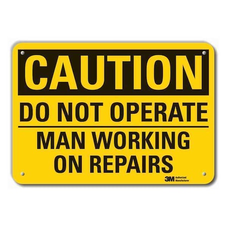 Lyle Reflective Machine & Operation Caution Sign, 7 in Height, 10 in ...