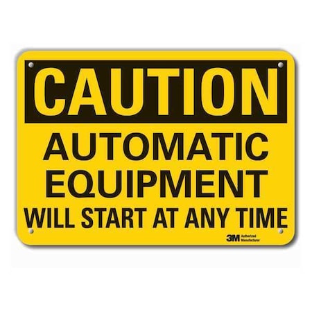 Lyle Caution Sign, 10 in Height, 14 in Width, Plastic, Horizontal Rectangle, English LCU3-0389-NP_14x10