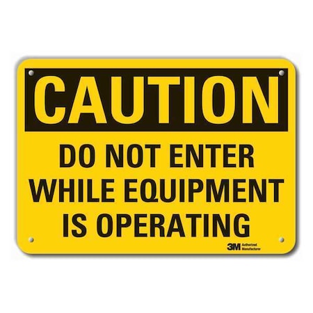 Lyle Caution Sign, 7 in. H, Aluminum, LCU3-0388-RA_10x7 LCU3-0388-RA_10x7