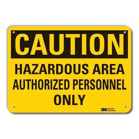 Lyle Caution Sign, 10 in Height, 14 in Width, Aluminum, Horizontal Rectangle, English LCU3-0376-RA_14x10