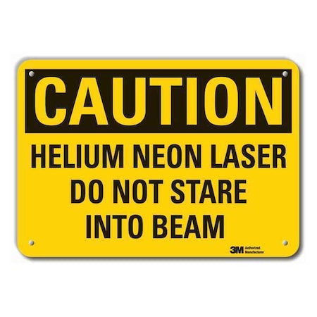 Lyle Caution Sign, 10 in H, 14 in W, Plastic, Horizontal Rectangle, LCU3-0377-NP_14x10 LCU3-0377-NP_14x10