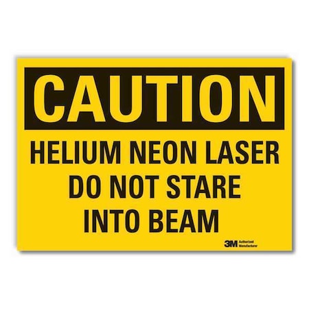 Lyle Radiation & Laser Sign, 5 in H x 7 in W, Reflective Sheeting, Horizontal Rectangle LCU3-0377-RD_7x5