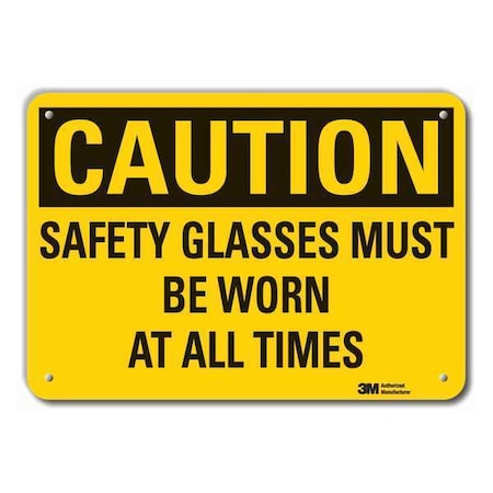 Lyle Caution Sign, 10" W, 7" H, 0.055" Thick, LCU3-0379-NP_10x7 LCU3-0379-NP_10x7