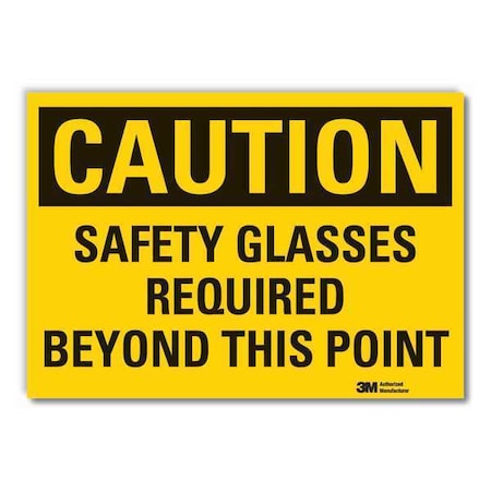 Lyle Caution Sign, 5 in. H, Vinyl, LCU3-0382-RD_7x5 LCU3-0382-RD_7x5