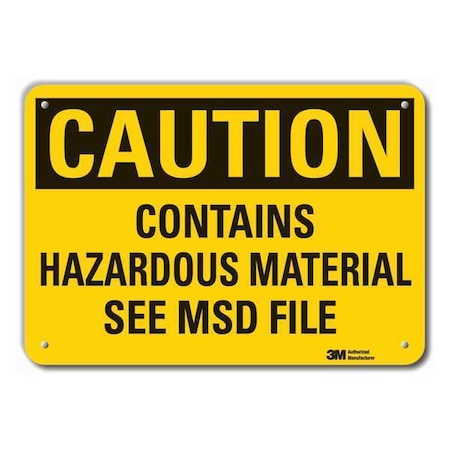 Lyle Caution Sign, 10 in H, 14 in W, Plastic, Horizontal Rectangle, English, LCU3-0383-NP_14x10 LCU3-0383-NP_14x10